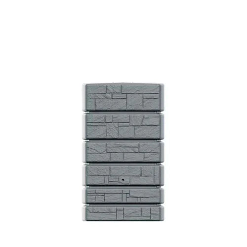 2025 Depósito de Agua de Lluvia Tower Stone – Citerna 350-500 L con Diseño Decorativo de Piedra