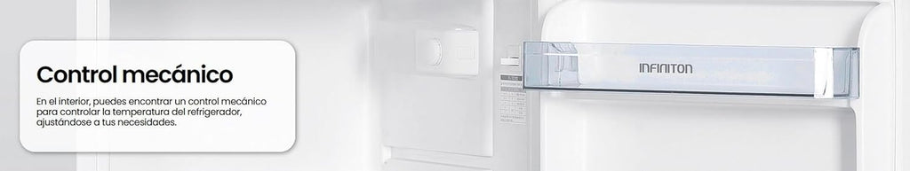Frigorifico Dos Puertas Infiniton FG-151D12BEV, 151 Litros, 122 cm de Altura, Ancho de 50 cm, Ciclico, LED Interior, Regulación en altura, E, Blanco