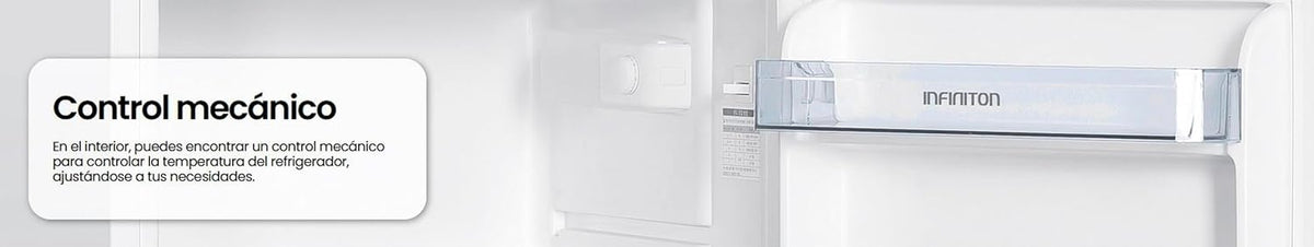 Frigorifico Dos Puertas Infiniton FG-151D12BEV, 151 Litros, 122 cm de Altura, Ancho de 50 cm, Ciclico, LED Interior, Regulación en altura, E, Blanco