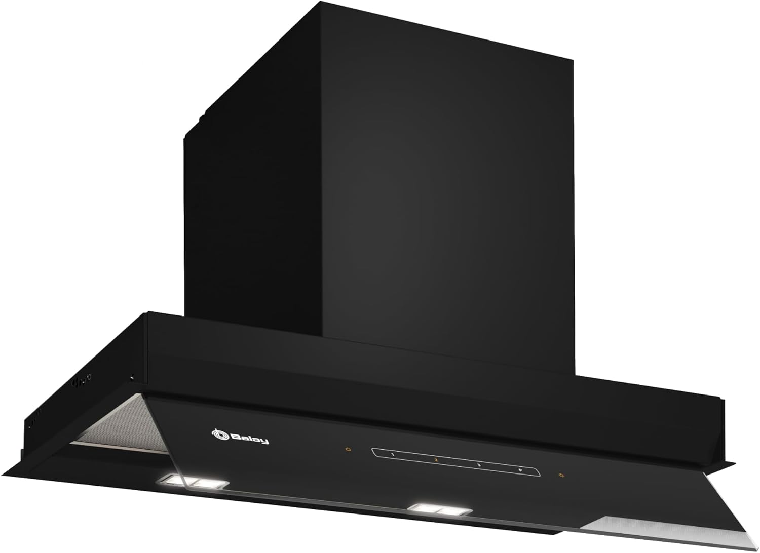 Balay – Integrierbare Deko-Dunstabzugshaube, 60 cm breit, 4 Leistungsstufen, Abluft- oder Umluftbetrieb, Schwarz, 3BD967GN