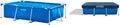 Intex 28271Np Small Frame Piscina Desmontable, 260 X 160 X 65 Cm, 2.282 Litros + 28038 Cobertor Piscina Rectangular Prisma/Small Frame 300 X 200 Cm