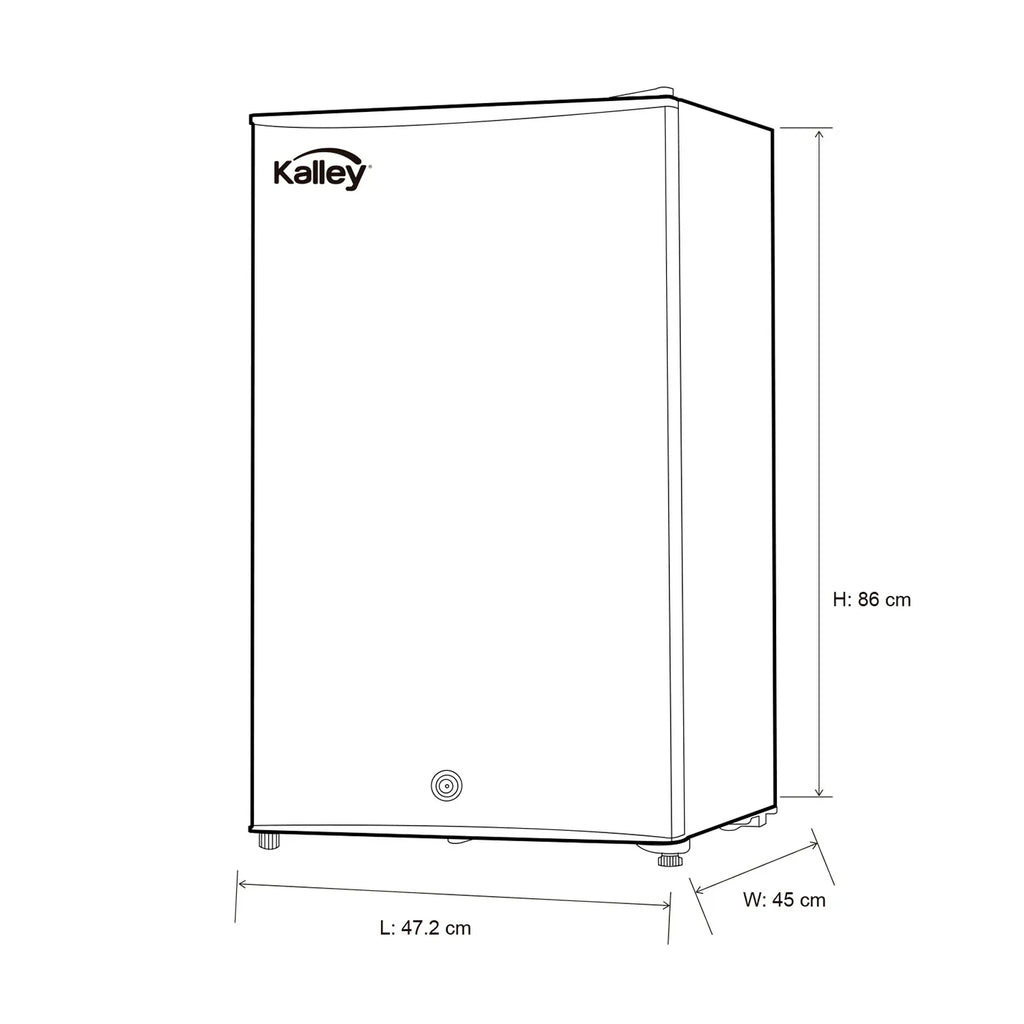 2025 Mini-Bar Gris 47,2x86 cm, 93 Liter, mit Gefrierfach