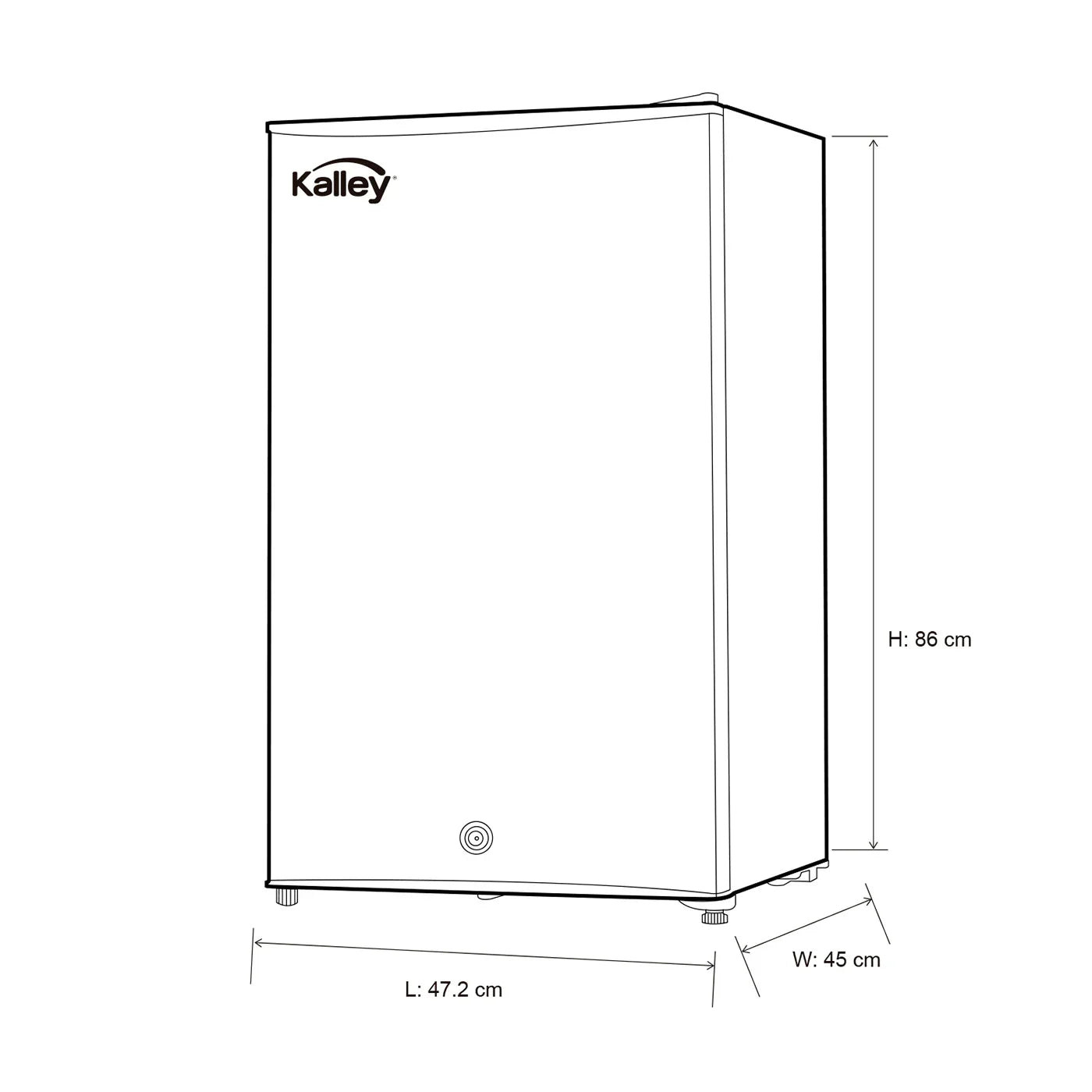 2025 Mini-Bar Gris 47,2x86 cm, 93 Liter, mit Gefrierfach