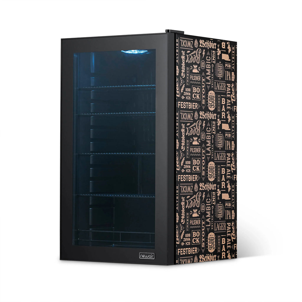 2025 Newair® Refrigerador de Bebidas Independiente "Cervezas del Mundo" – 126 Latas – 18,5"