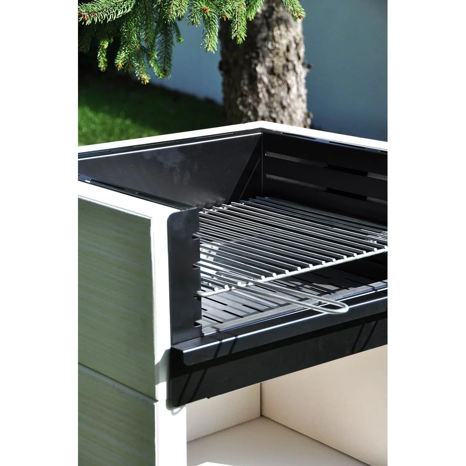 Barbacoa De Hormigón Venit Flex Carbon Y Leña