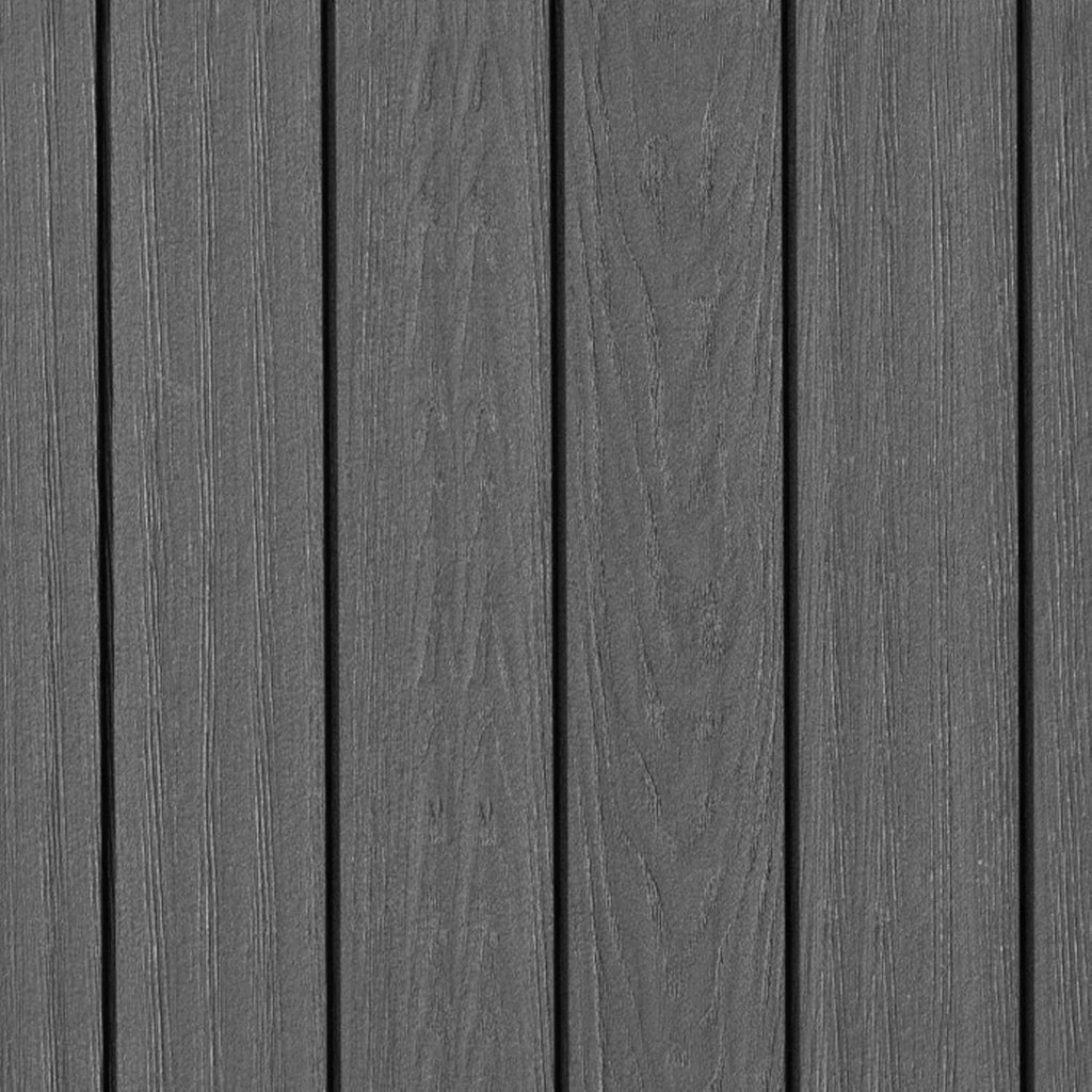 KETER Darwin 4x4 Gartenhaus, 125.8 x 117 x 205 cm und 1.4 m², Bodenplatte, Lüftungssystem, Tür und Fenster, wasserdicht, Grau