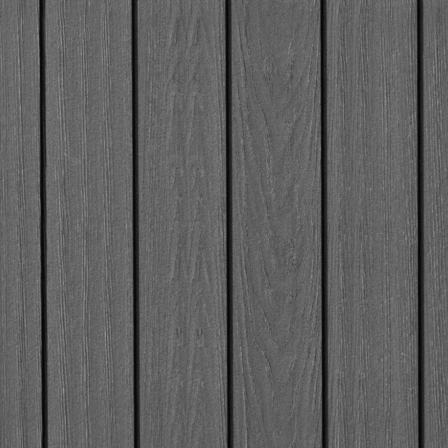 KETER Darwin 4x4 Gartenhaus, 125.8 x 117 x 205 cm und 1.4 m², Bodenplatte, Lüftungssystem, Tür und Fenster, wasserdicht, Grau