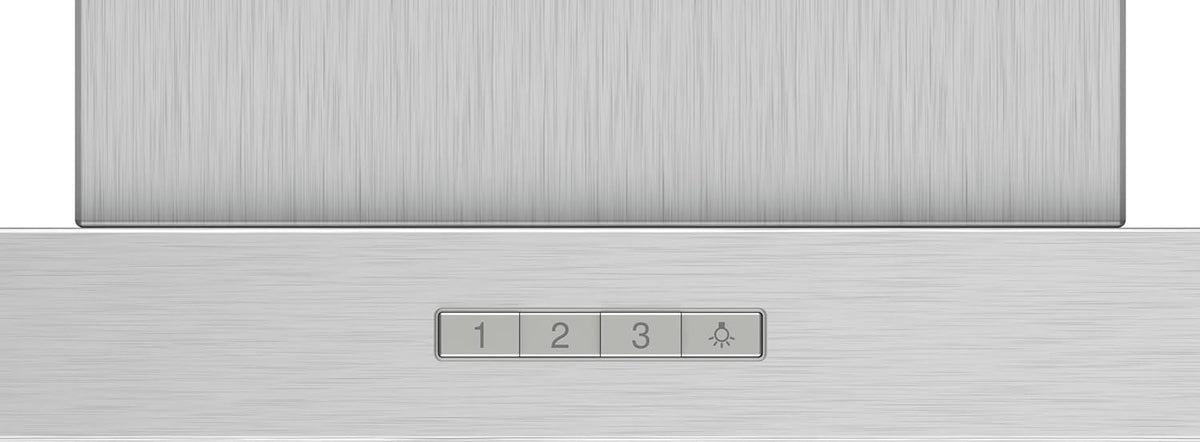 Bosch – Wandesse, 90 cm, Serie 2, mechanische Steuerung, LED-Beleuchtung, Edelstahl, DWB96BC50