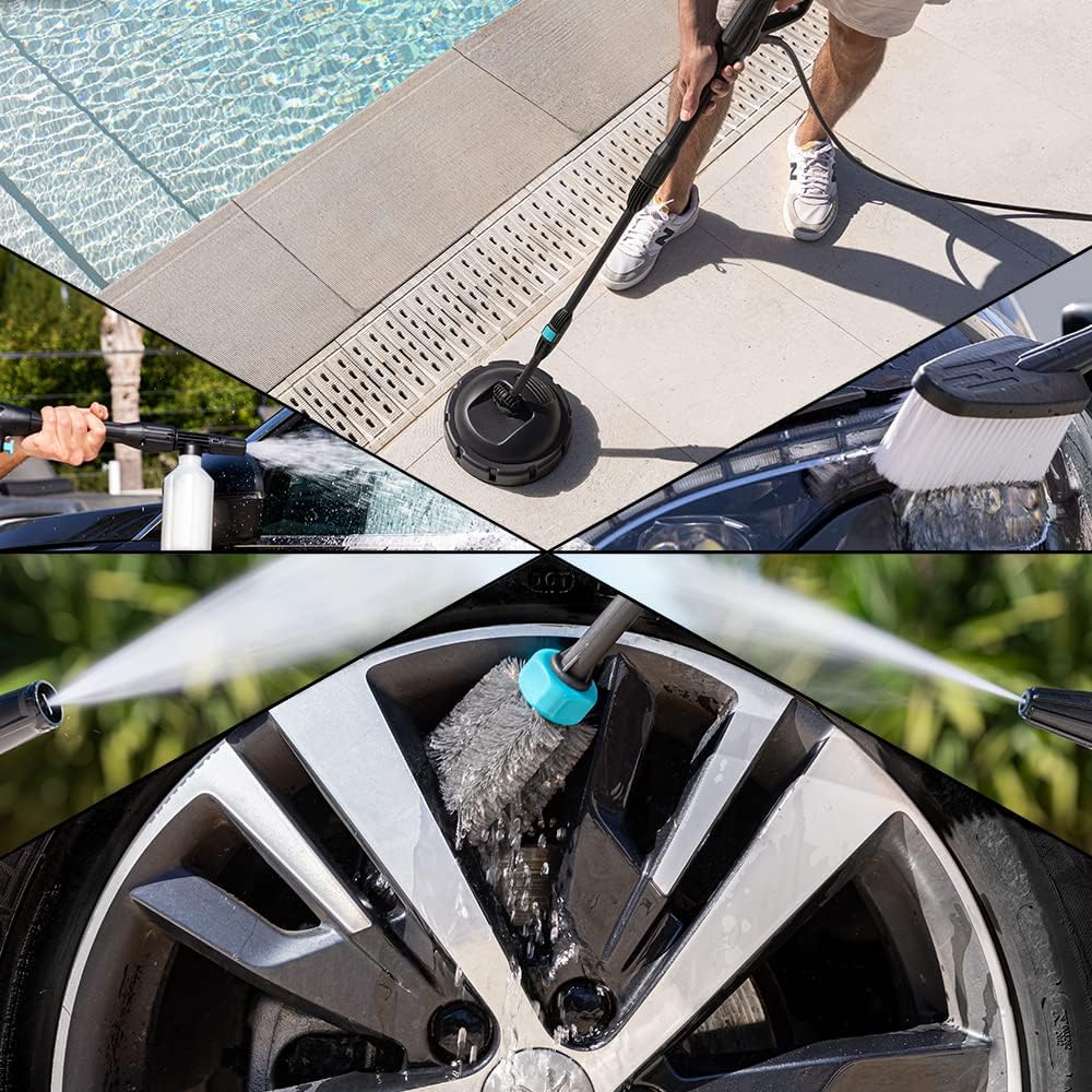 Cecotec HydroBoost 2400 AdvanceClean High Pressure Washer. 2400W, Home, Garden or Car, Flow Rate of 480l/h, 180 Pressure Bars, Aluminium Pump, Action Radius 14 m