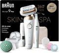 Braun Silk-épil 9 Flex SkinSpa, Depiladora Eléctrica Para Una Eliminación Del Vello Fácil, 9-681 3D, Blanca/Dorada