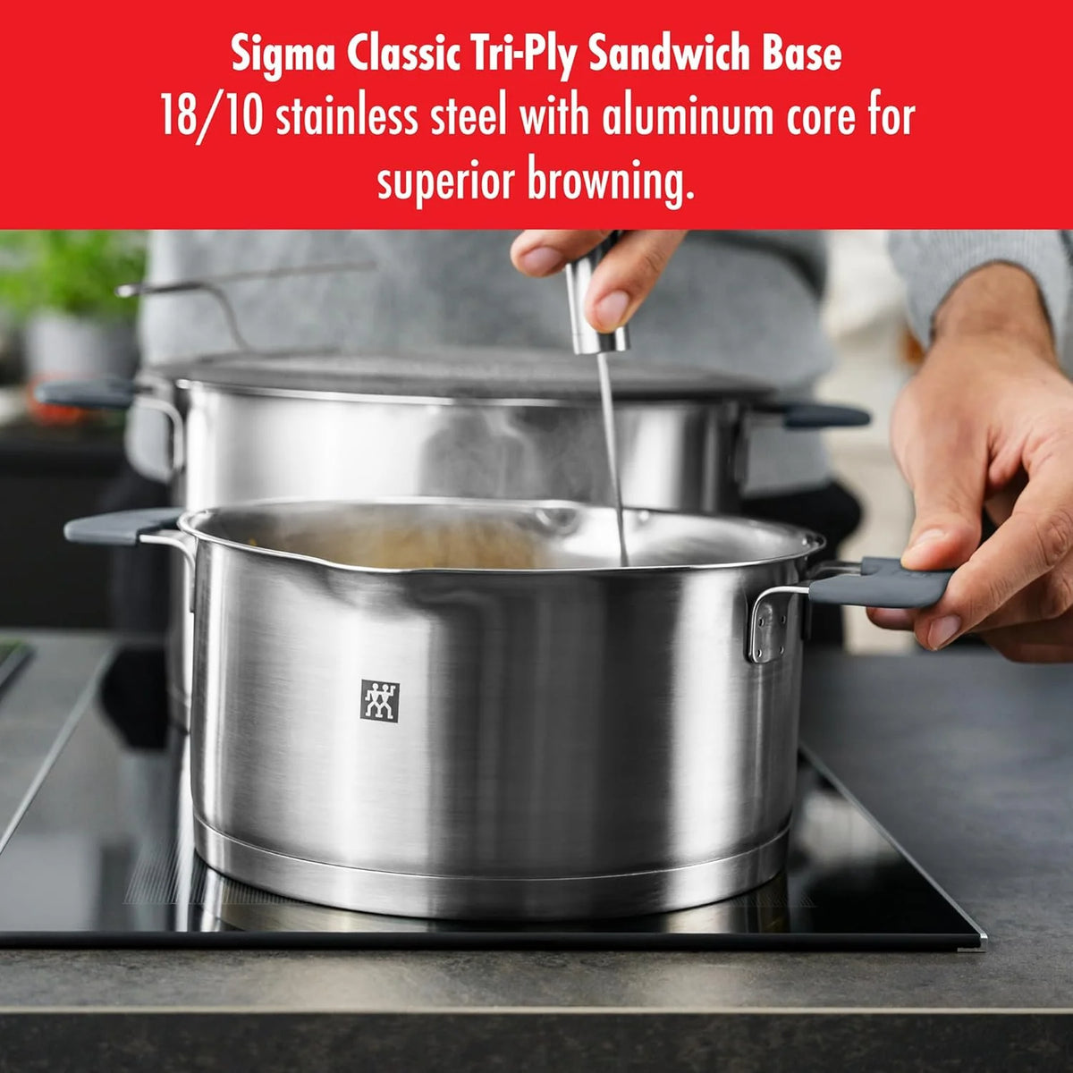 ZWILLING SIMPLIFY 66870-005-0 Pots set Stainless steel 5 pcs. Stainless steel, Silver Black