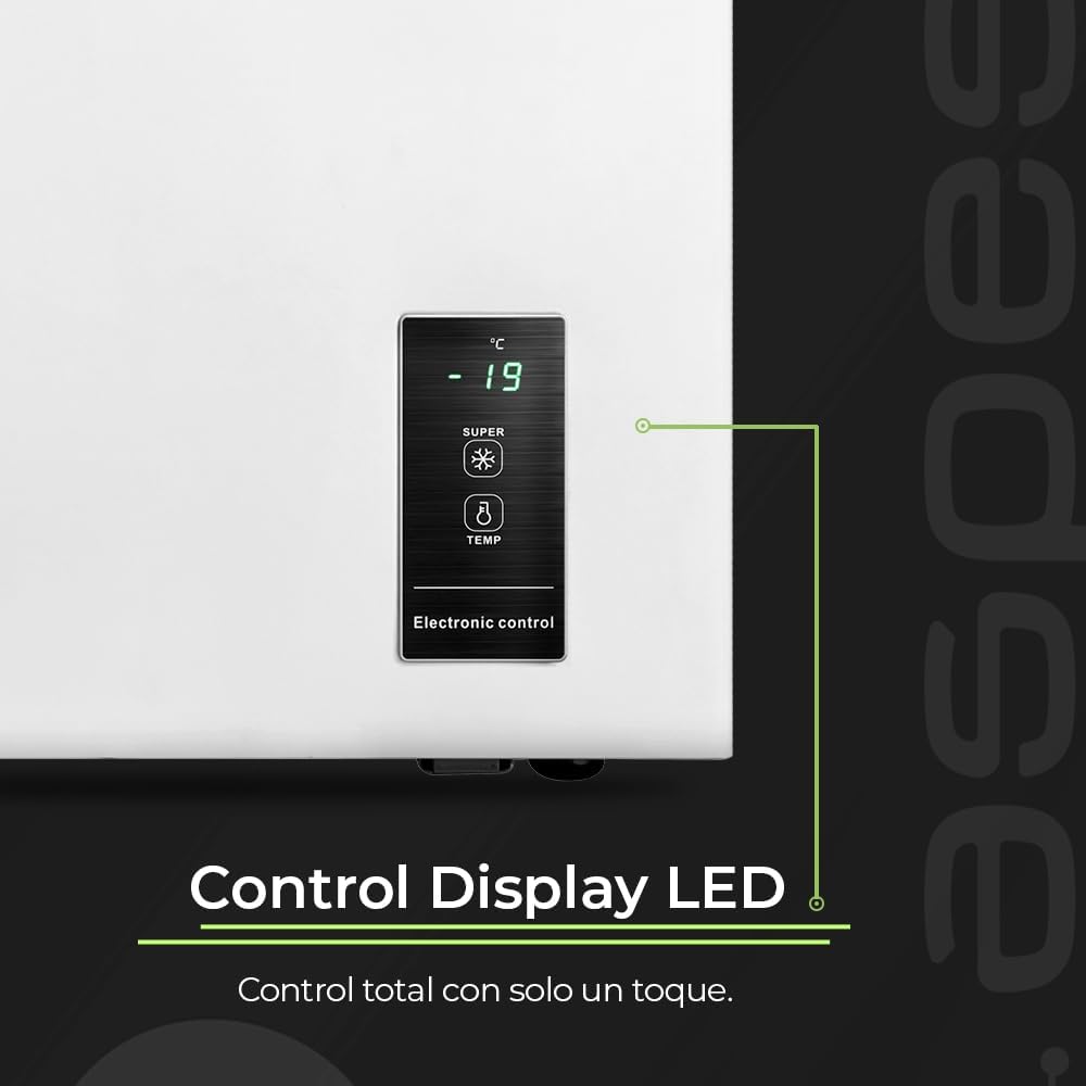 Aspes Gefriertruhe Weiß ACHH4500EDC. 418 Liter Fassungsvermögen, Dual Cooling, 2 Körbe, Geräuscharm, Energieeffizienzklasse E