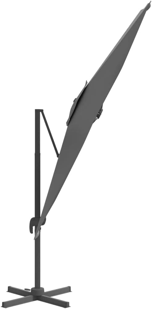 LED-Ampelschirm Anthrazit, 400 x 300 cm