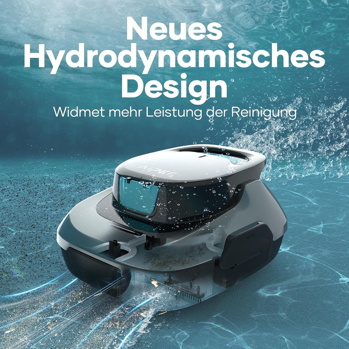 AIPER Poolroboter, Akku-Poolsauger, 90 Minuten Reinigungszeit, automatische Reinigung mit Selbstparkfunktion