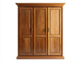 Dreitürige Holzschränke 150x60x200 cm braun - klassisches Design - für Schlafzimmer