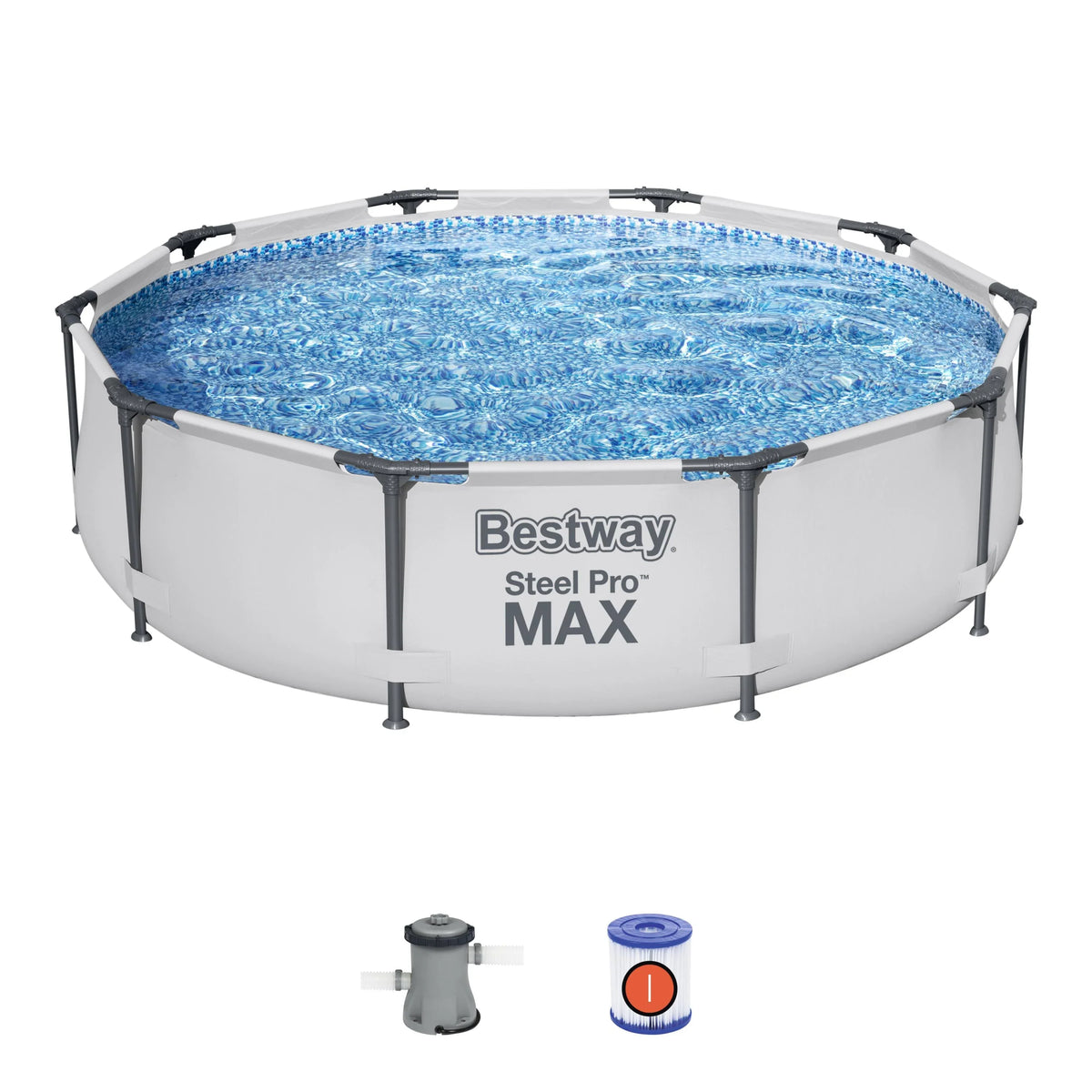 Piscinas portátiles elevadas redondas Bestway 56408 para niños y adultos (3,05 m x 76 cm)