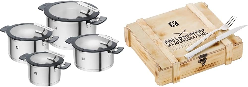 ZWILLING SIMPLIFY 66870-005-0 Pots set Stainless steel 5 pcs. Stainless steel, Silver Black