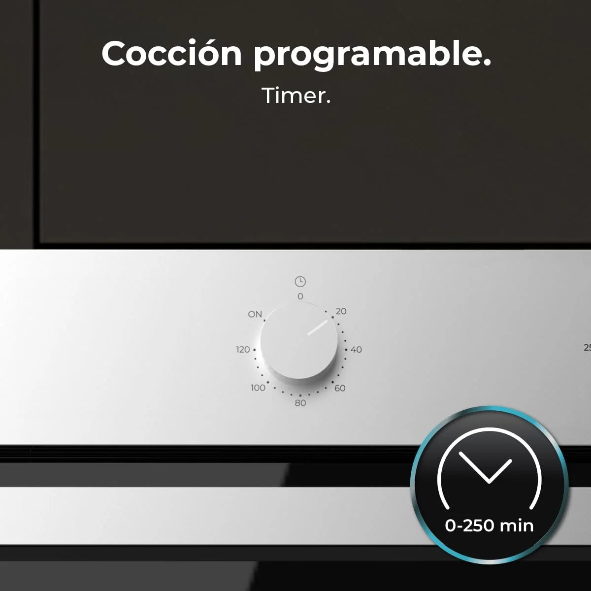 Cecotec Horno Integrable Multifunción 70L Bolero Hexa M236000 Inox Time. 2800W, 6 Funciones, Temporizador, Steam Base XXL, Steam Assist, Steam EasyClean, Cooling Fan, Modo Defrost, Eco, Convección