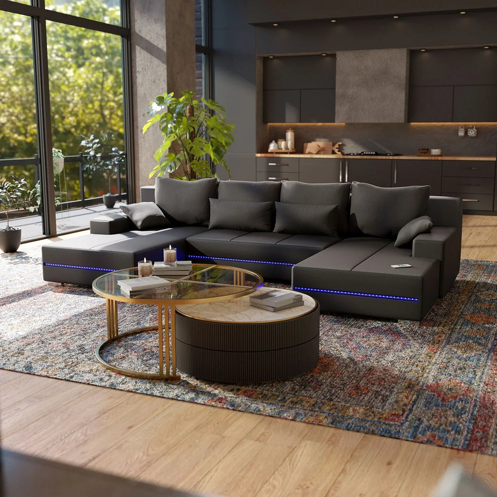 2025 Ecksofa Malbun mit LED-Beleuchtung