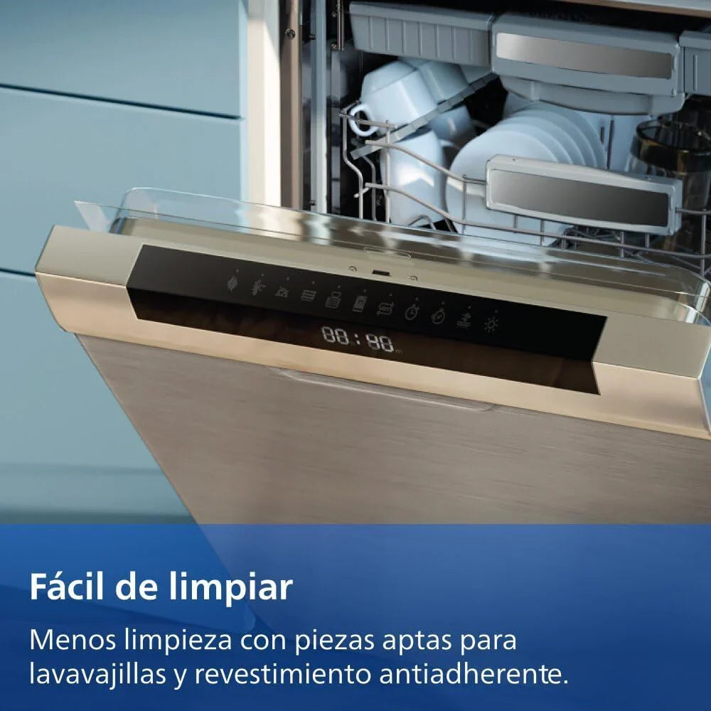 Philips Airfryer Series 4000 Double Vertical Basket 10L – RapidAir Technology, Sync, 2 Baskets at Once, 45% Less Space, PFAS Free Ceramic Coating, Viewing Windows (NA460/00)