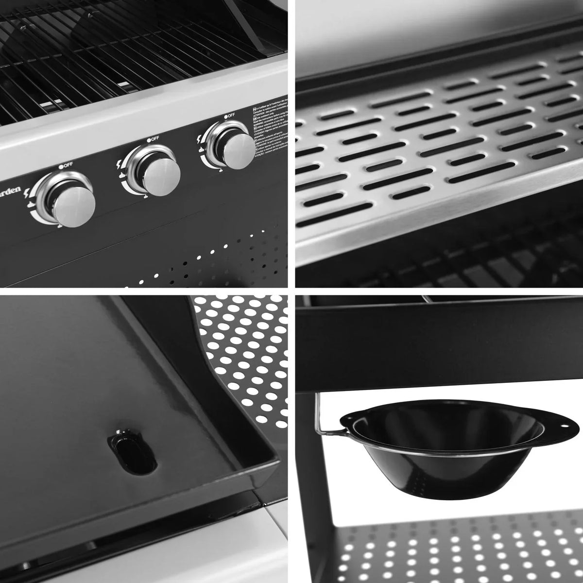 Gasgrill Vesuvio Duo – 3 Brenner + Plancha 3 Brenner