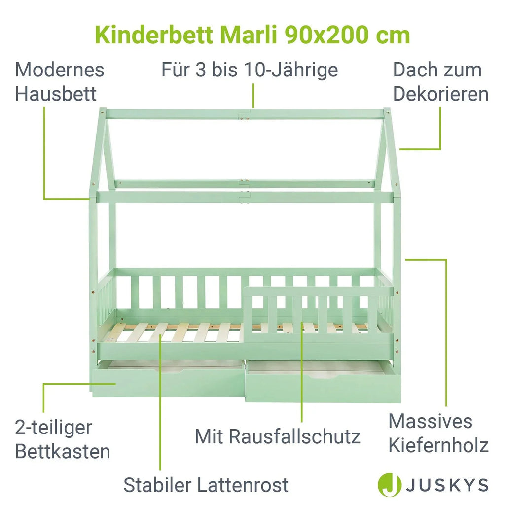 2026 Marli Kinderbett 90 x 200 cm mit Schubladen