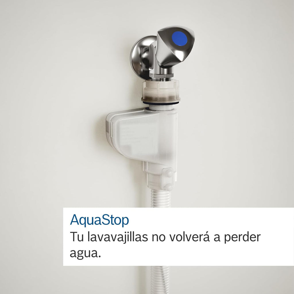 Bosch - Lavavajillas Libre Instalación, 60 cm, Serie 4, Home Connect, Motor EcoSilence, Acero, SMS4EMI06E