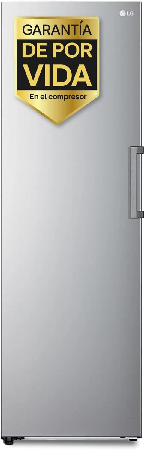 GFT41PZGSZ - Congelador No Frost Total, 1 Puerta, Compresor Smart Inverter, de 355 L y 186 cm, Congelador Vertical con Funcion de Congelacion Rapida, Color Inox
