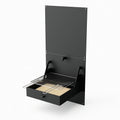Tuozi - Bau-Grill für Holz und Kohle Modell Wall Ibbq mit Schutzplatte (schwarz - 58,5 x 57 x 114 cm) Art.-Nr.: 4200/2