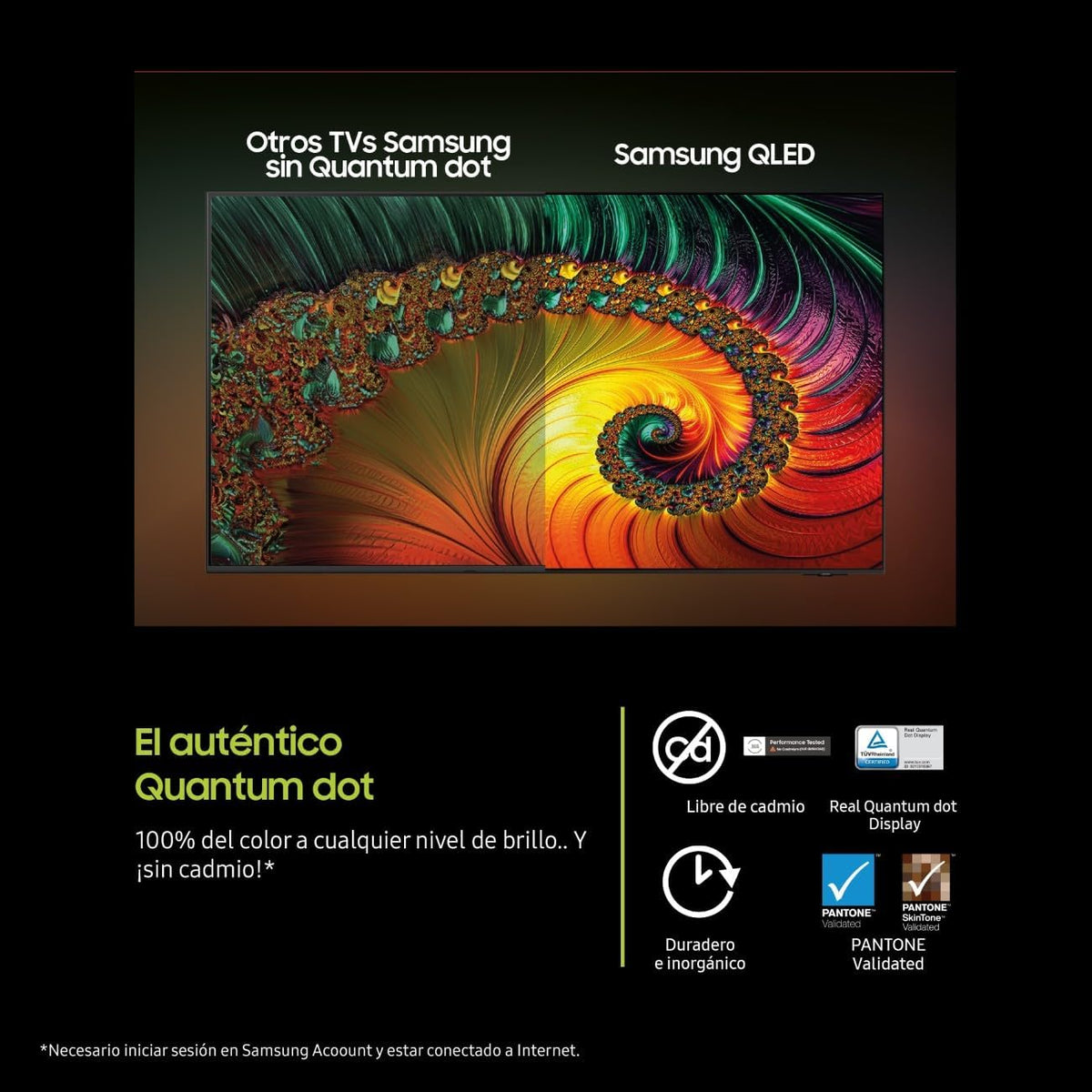 Samsung TV 50 Pulgadas QLED QE1F 4K Smart TV, Imagen y Sonido con IA 4K, Samsung Vision AI, el auténtico Quantum Dot TV Plus