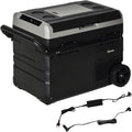 Outsunny Nevera Compresor Portátil 60L Nevera Portátil Eléctrica para Coche Congelador CC 12V/24V hasta -20℃ con Pantalla LED Táctil Asa Retráctil Ruedas para Camping Viajes 71,1x46x57,1 cm Negro