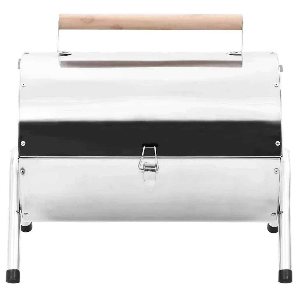 Barbacoa De Carbón De Sobremesa Acero Inoxidable Doble Parrilla Vidaxl