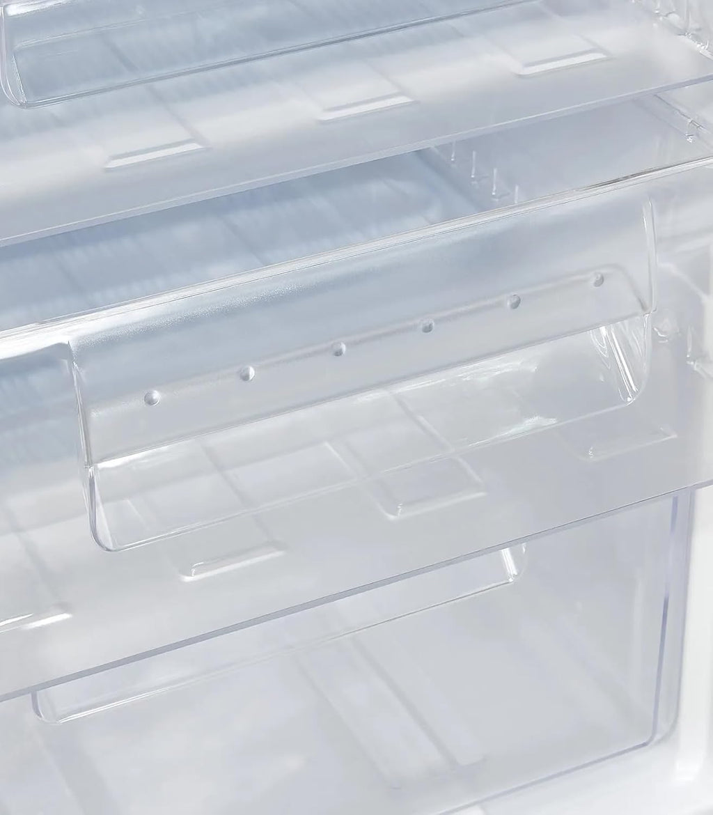 Exquisit® Gefrierschrank 91L, Weiß, Energieeffizienzklasse E, 4-Sterne-Gefrierfach, 4 transparente Schubladen, wechselbarer Türanschlag, Temperaturregelung, Maße (85,5 x 55,0 x 58,0 cm)