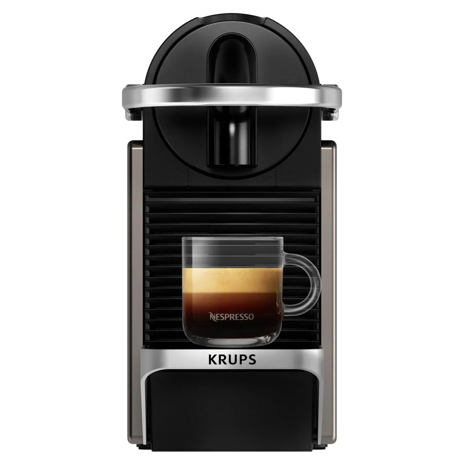 2025 Krups Nespresso Pixie Redesign Kapselmaschine | Espresso und Lungo | Industrieller Stil | Geringer Energieverbrauch | Automatische Abschaltung | Verstellbares Abtropfgitter | Recycelbare Kapseln | Modell XN306T