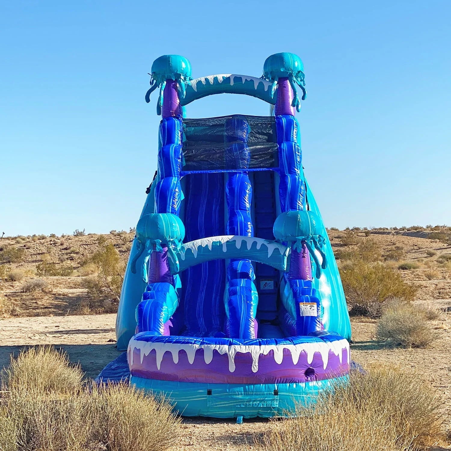 2025 JumpOrange Resbaladilla Acuática Inflable Comercial Eléctrica con Piscina Splash | Para Adultos y Niños | Incluye Soplador, Estacas y Bolsa de Almacenamiento | 19 Pies de Altura x 36 Pies de Largo x 15 Pies de Ancho