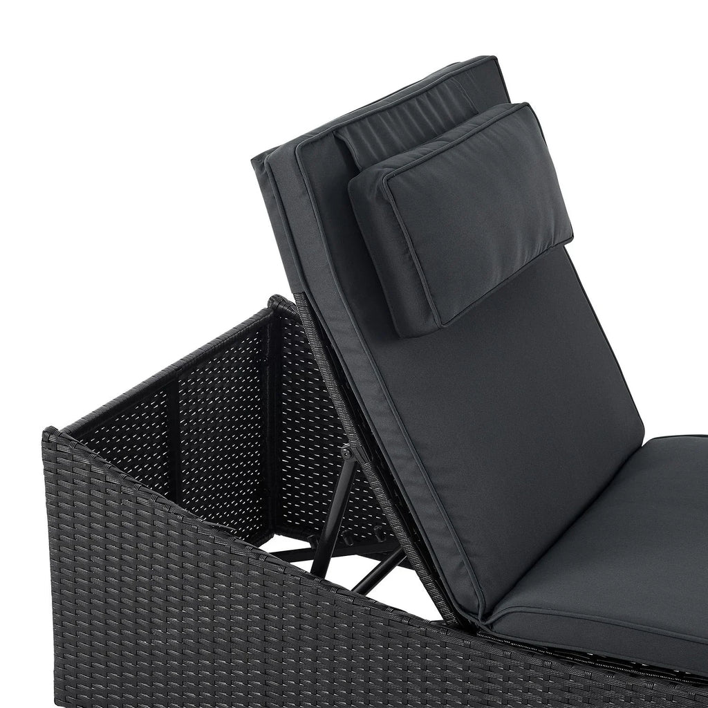 2025 Polyrattan Sonnenliege Klappbar Lamia
