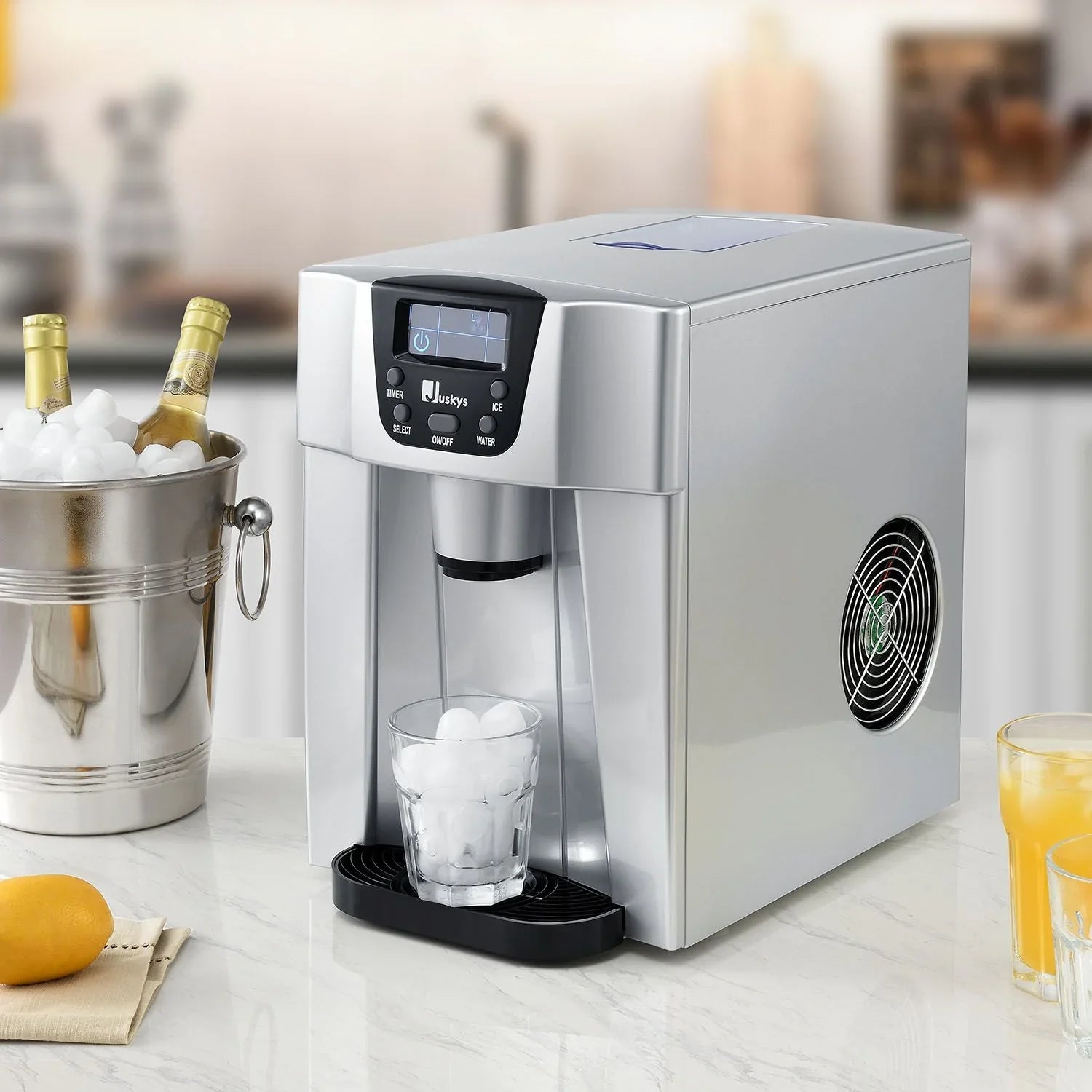 2025 Máquina de hielo PIM200L con dispensador – ¡Refrescate con hielo siempre listo!