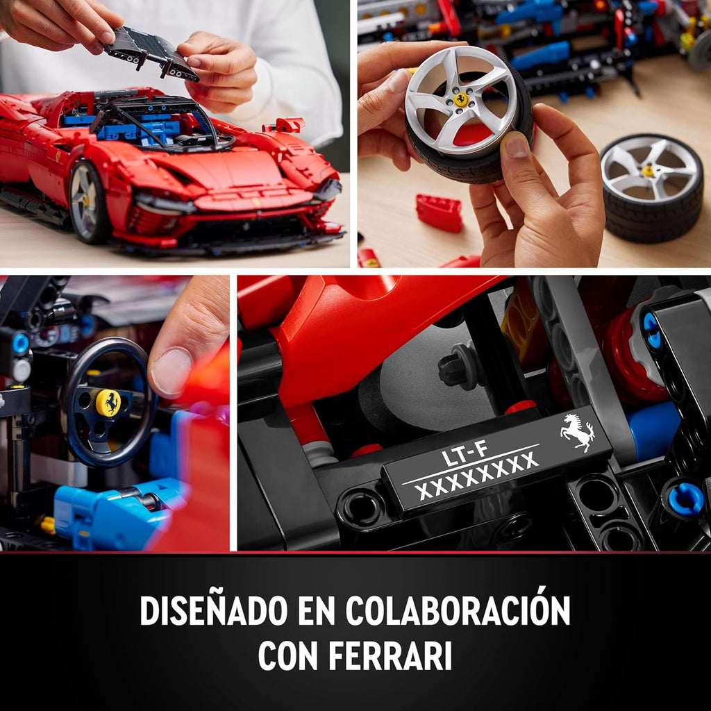 LEGO Technic Ferrari Daytona SP3, baubares rotes Supercar-Modell, Maßstab 1:8, Sammlergeschenk für Männer und Frauen, ultimatives Autokonzept 42143