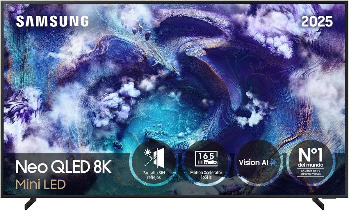 TV 65 Pulgadas Neo QLED QN900F 8K Mini LED Smart TV con Vision AI, Pantalla sin Reflejos con Glare Free y Motion Xcelerator 165Hz