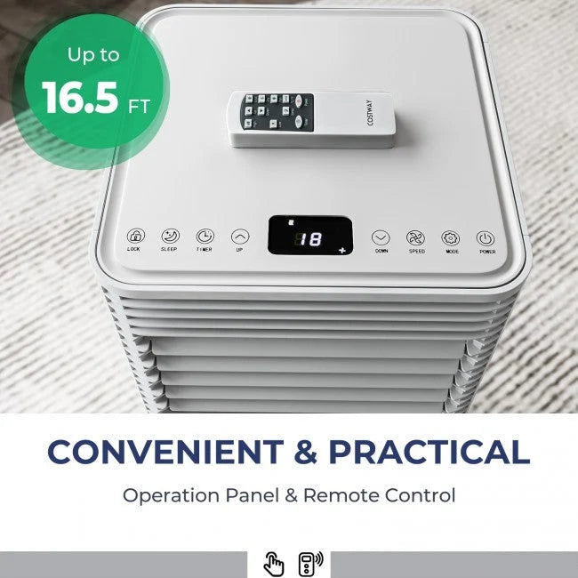 Tragbare 3-in-1-Klimaanlage 8000 BTU mit Entfeuchter und Ventilatorfunktion
