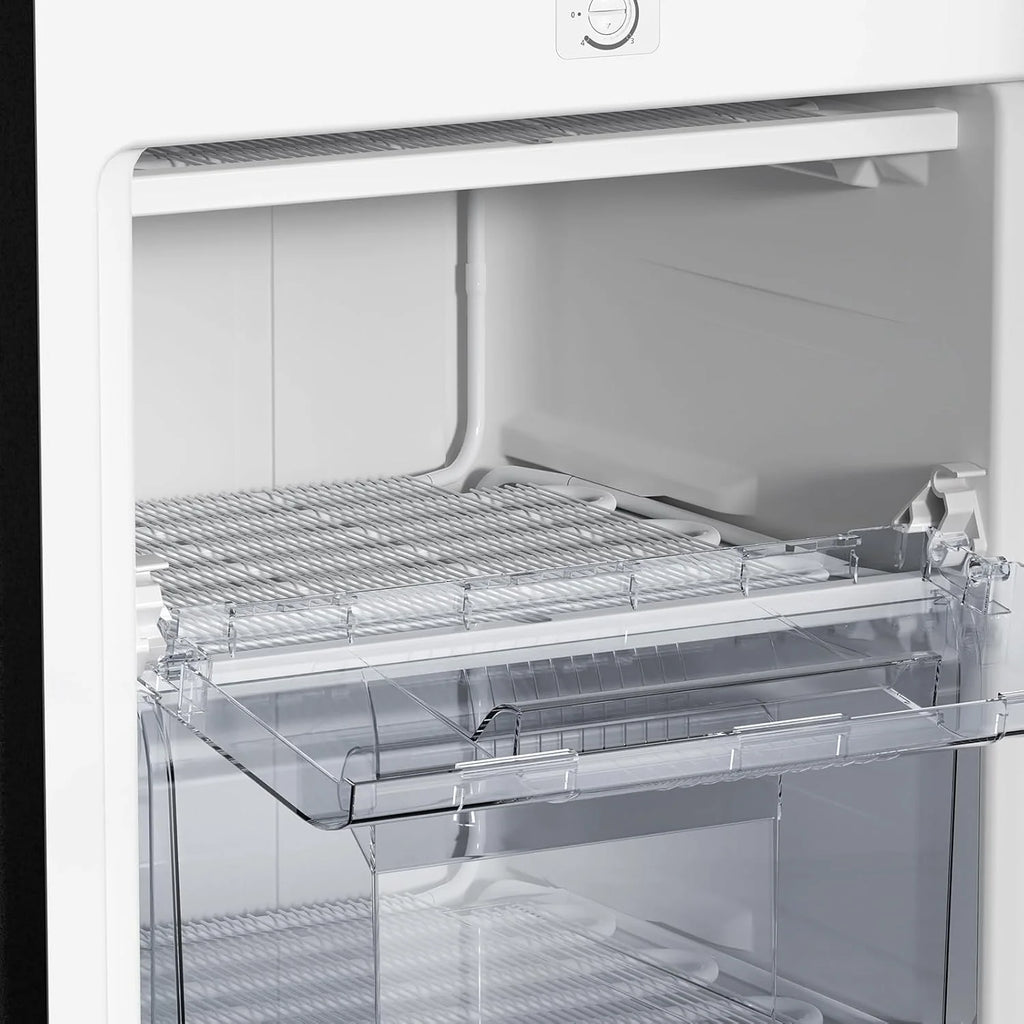 Congelador vertical independiente CHiQ, 145L de capacidad, congelación rápida, termostato ajustable, silencioso, puerta reversible, negro, clasificación energética E
