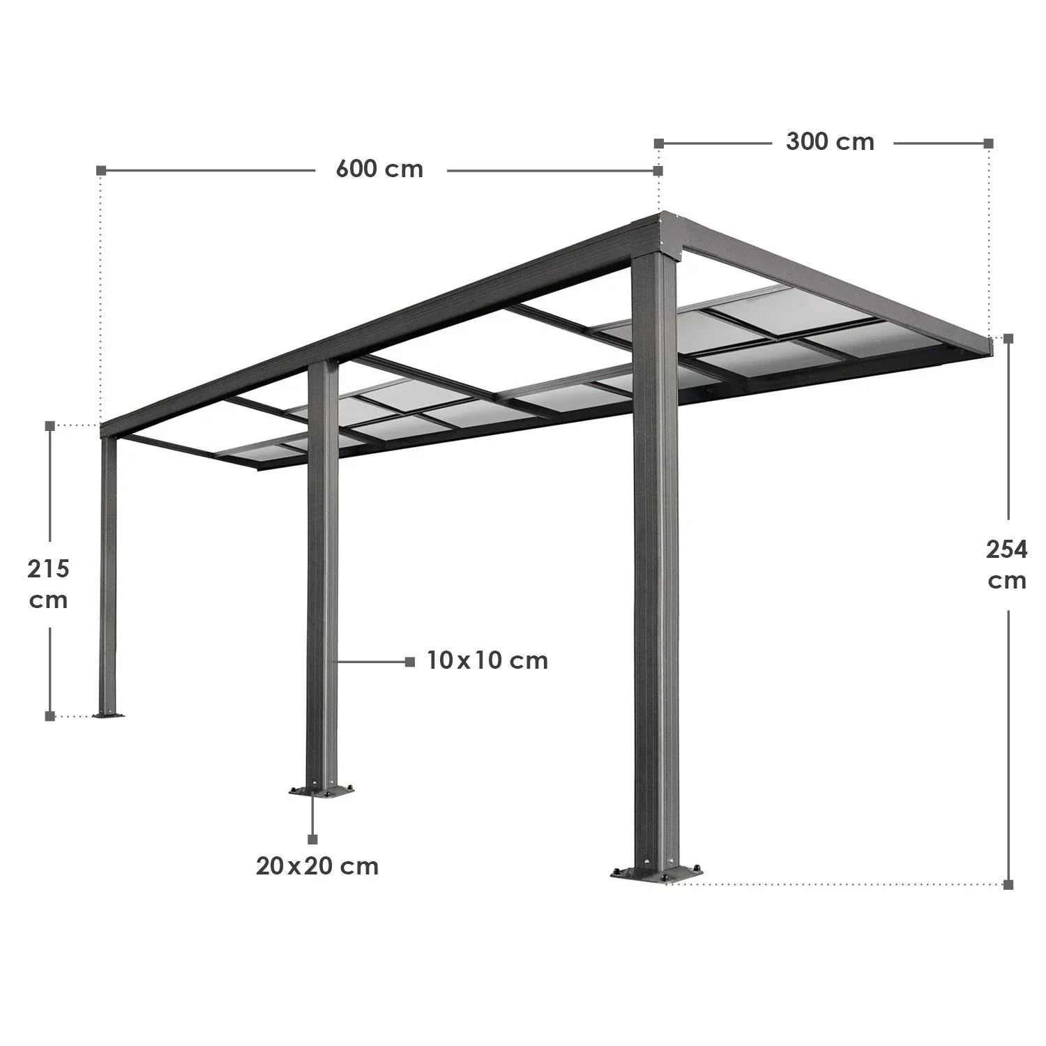 2025 Toldo para terraza Jakarta con paneles de policarbonato