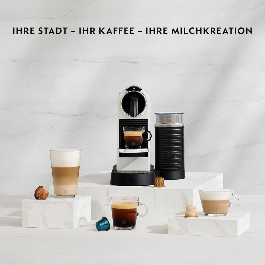 DeLonghi Nespresso Citiz EN267.WAE Kapselkaffeemaschine, spezielles Extraktionssystem, 1710 W, 1 L, Kunststoff, Weiß