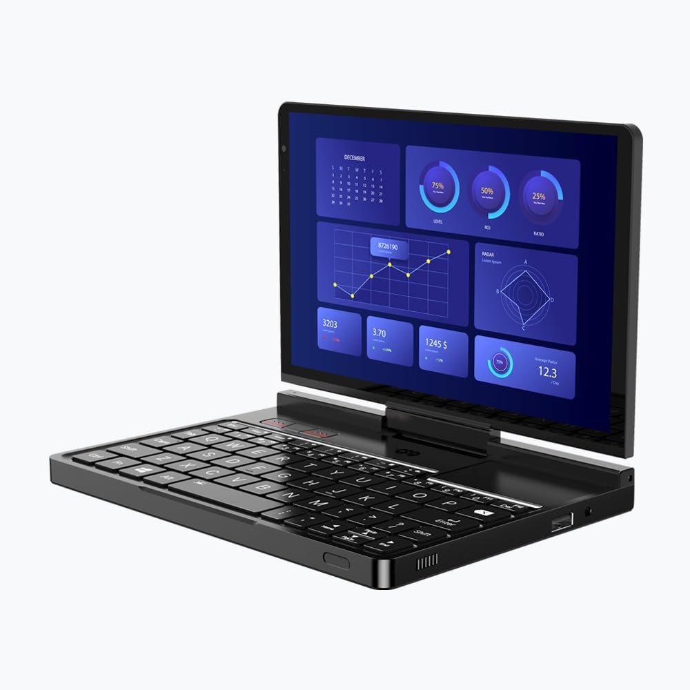 GPD Pocket 4 (8840U) Ultra Mobile PC aus Aluminium mit Windows 11, 8,8 Zoll Ultra HD 180° drehbarem Display, Ryzen 7 8840U, 16 GB LPDDR5x RAM, 1 TB NVMe SSD, Wi-Fi 6E, 2.5G Ethernet, Bluetooth 5.3