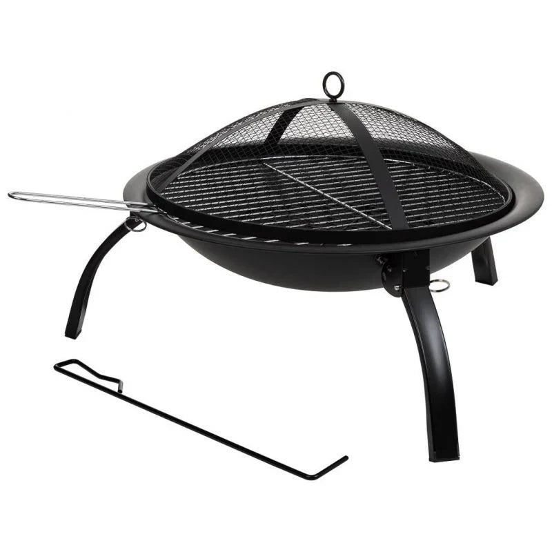 Barbacoa Exterior De Metal Con Parrilla Negro