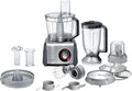 Bosch MultiTalent 8, Robot kuchenny z tarczą do frytek i młynkiem do ziaren, 1250 W, duża misa 3,9 l, mikser 1,5 l, wyciskarka do cytrusów, wyświetlacz LED, MC812M844, biały, szczotkowana stal