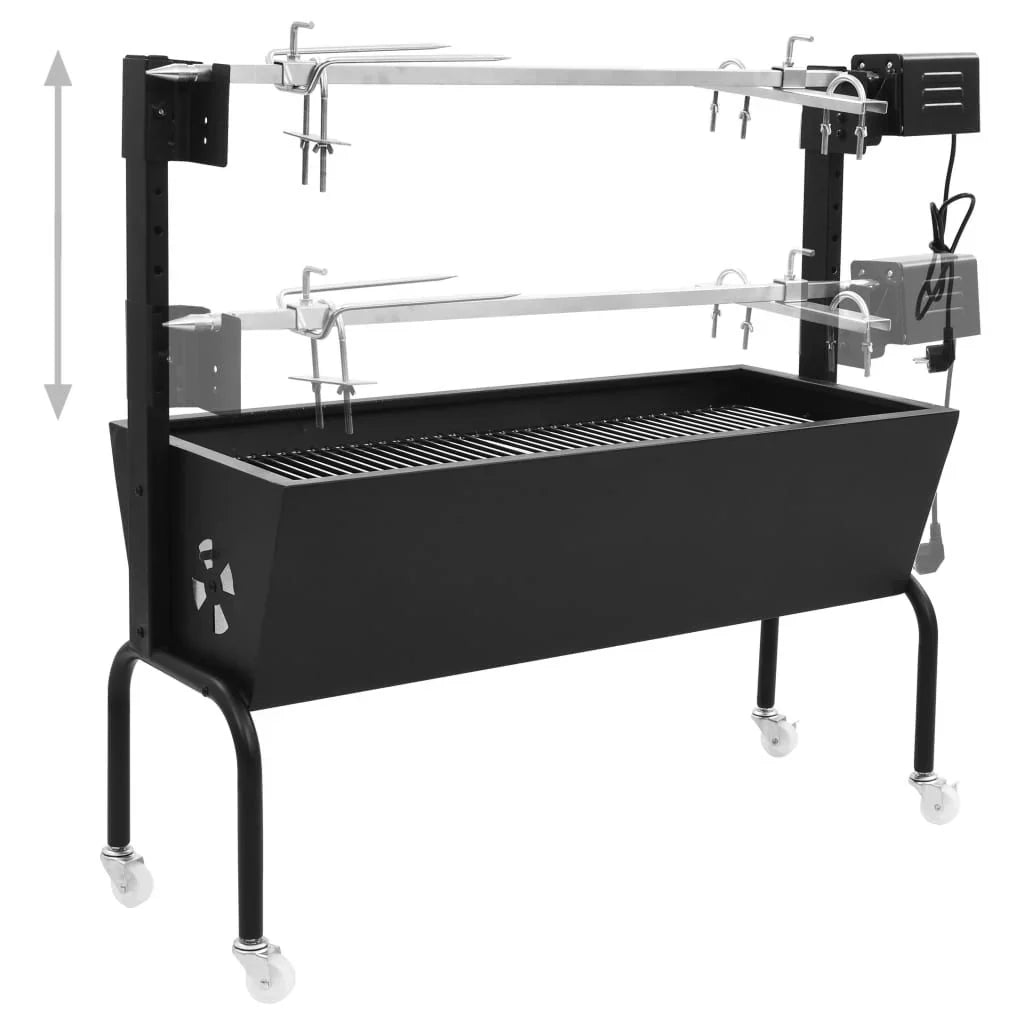 vidaXL Elektrischer Edelstahl-Drehspieß für Grill/BBQ