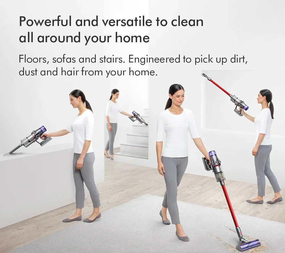 2026 Dyson V11 Extra Aspiradora Escoba Inalámbrica – Hasta 60 minutos de autonomía – Acabado Níquel y Rojo