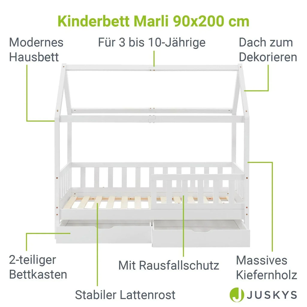 2026 Cama infantil Marli 90 x 200 cm con cajones de almacenamiento