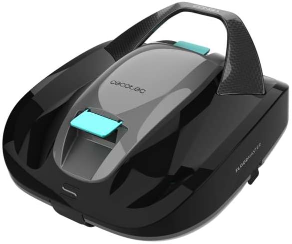 Cecotec Poolreinigungsroboter kabellos Conga Pooldroid 2000 FloorMaster. 100 Min. Akkulaufzeit, Pool ohne Neigung, bis zu 80m², max. Tiefe 2,5m, 2,5L Fassungsvermögen, Hocheffizienzfilter